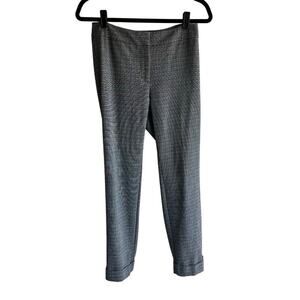 Ann Taylor women's black and white plaid cuffed dress pants 2